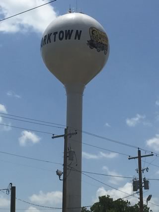 water tower in Yorktown Texas